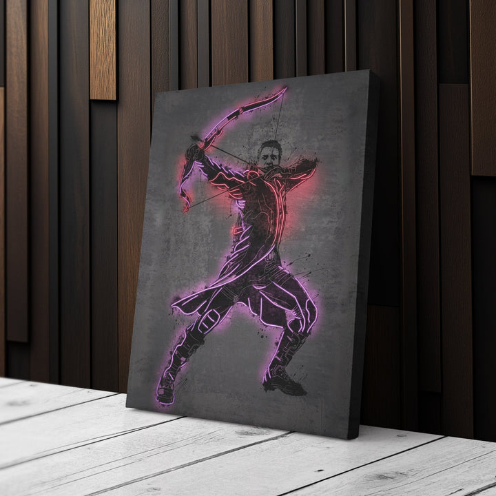 Hawkeye Canvas | Marvel Neon Wall Art - CanvasNeon
