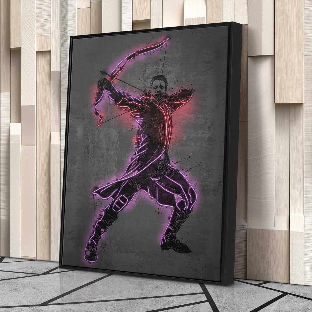 Hawkeye Canvas | Marvel Neon Wall Art - CanvasNeon