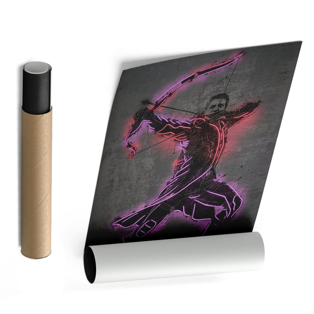 Hawkeye Canvas | Marvel Neon Wall Art - CanvasNeon