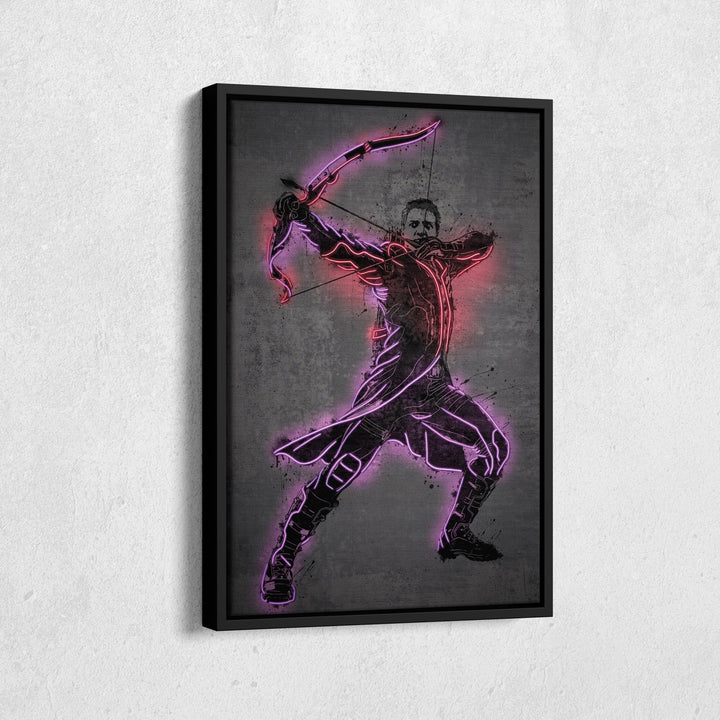 Hawkeye Canvas | Marvel Neon Wall Art - CanvasNeon