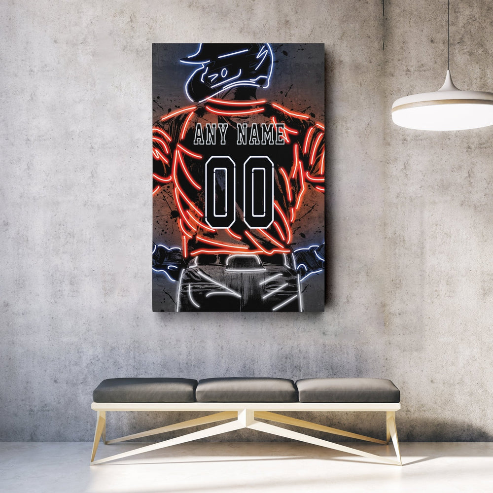 Houston Astros Custom Jersey Canvas | Neon Wall Art - CanvasNeon