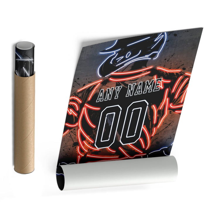 Houston Astros Custom Jersey Canvas | Neon Wall Art - CanvasNeon