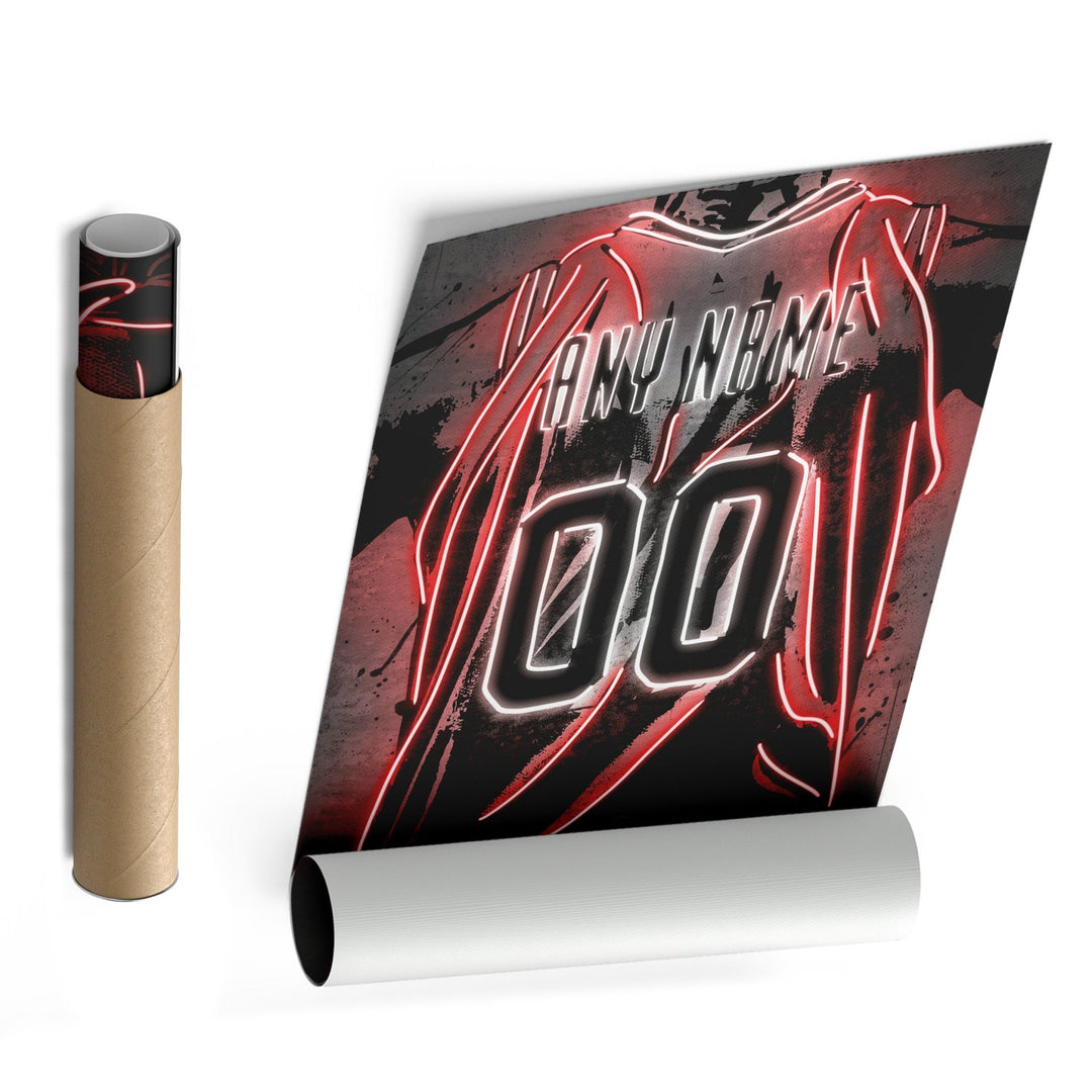Houston Rockets Custom Jersey Canvas | Neon Wall Art - CanvasNeon