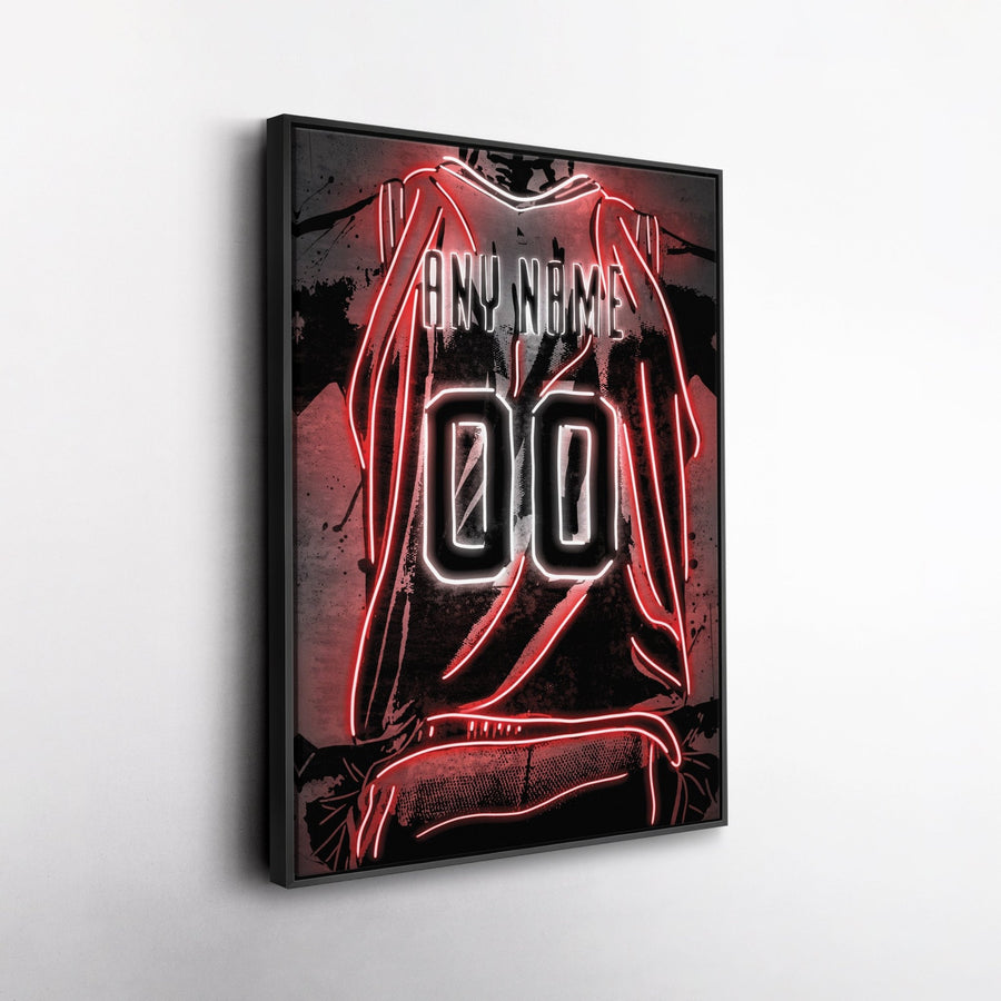 Houston Rockets Custom Jersey Canvas | Neon Wall Art - CanvasNeon