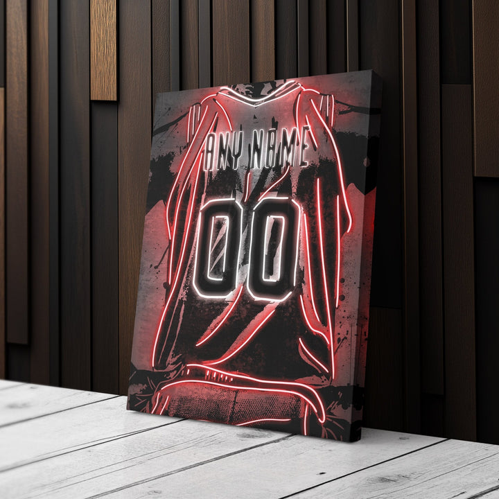 Houston Rockets Custom Jersey Canvas | Neon Wall Art - CanvasNeon