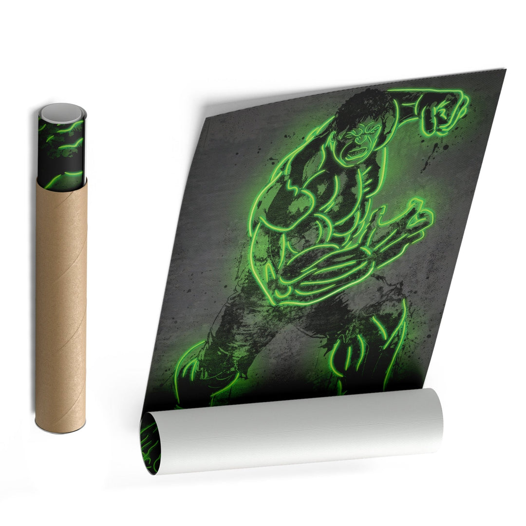 Hulk Canvas | Marvel Neon Wall Art - CanvasNeon