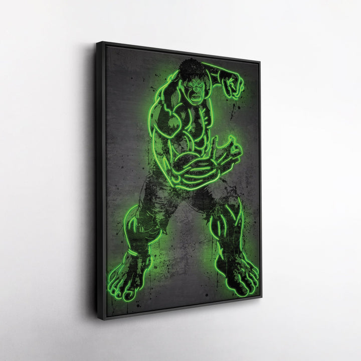 Hulk Canvas | Marvel Neon Wall Art - CanvasNeon