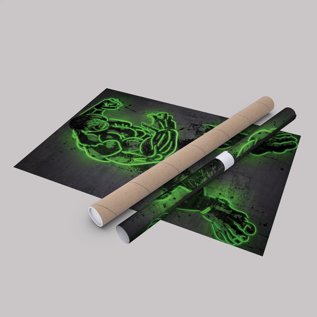 Hulk Canvas | Marvel Neon Wall Art - CanvasNeon