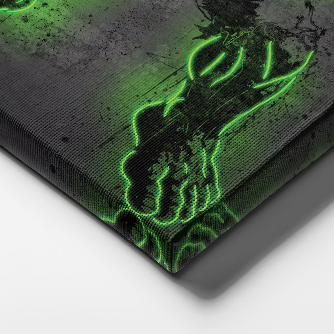 Hulk Canvas | Marvel Neon Wall Art - CanvasNeon