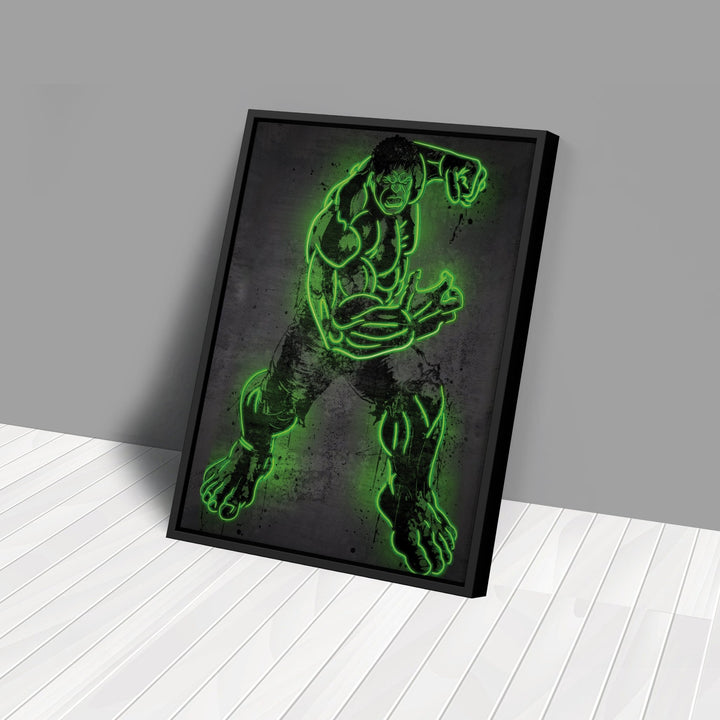 Hulk Canvas | Marvel Neon Wall Art - CanvasNeon