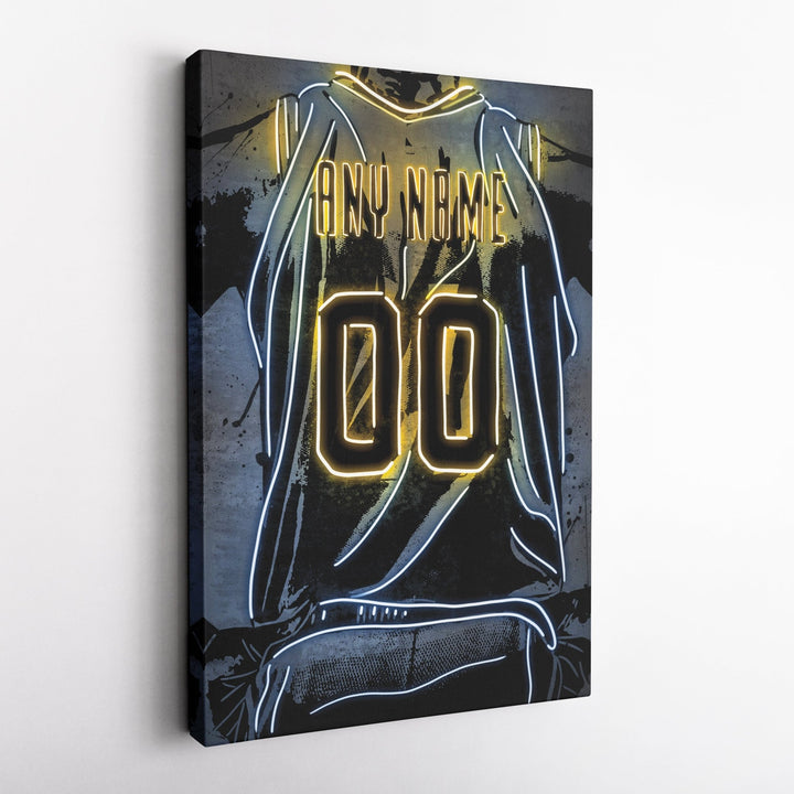 Indiana Pacers Custom Jersey Canvas | Neon Wall Art - CanvasNeon
