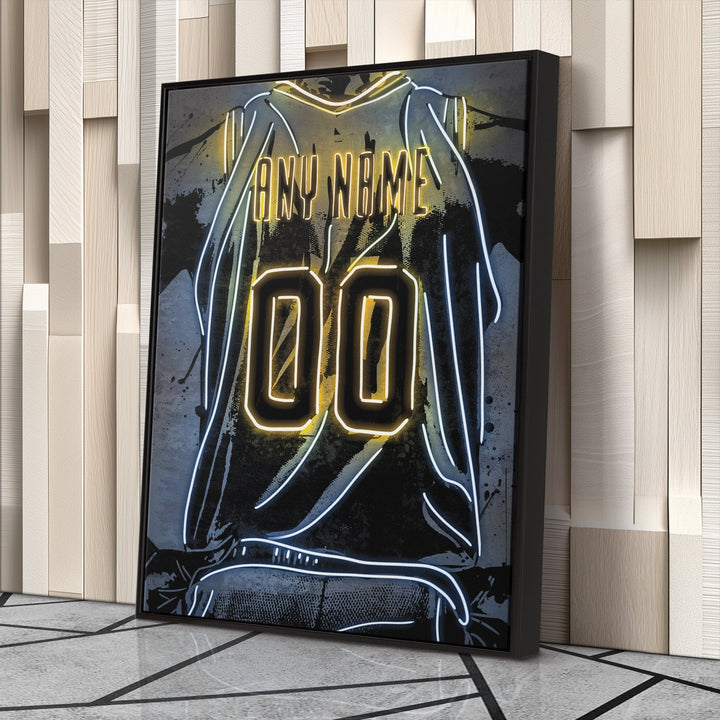 Indiana Pacers Custom Jersey Canvas | Neon Wall Art - CanvasNeon