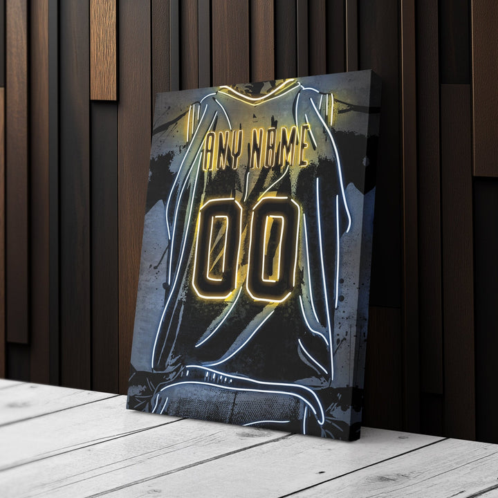 Indiana Pacers Custom Jersey Canvas | Neon Wall Art - CanvasNeon