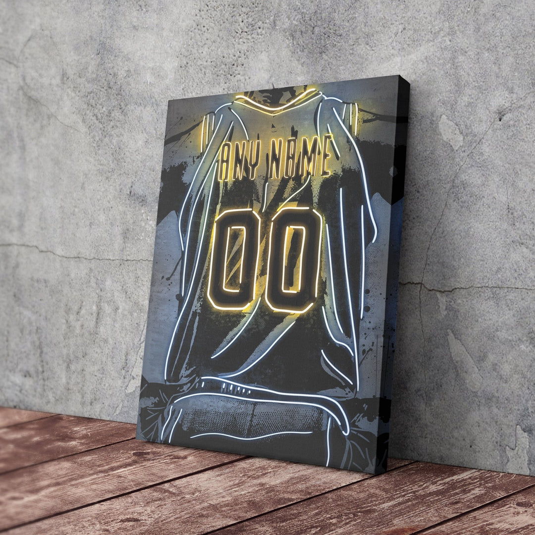 Indiana Pacers Custom Jersey Canvas | Neon Wall Art - CanvasNeon