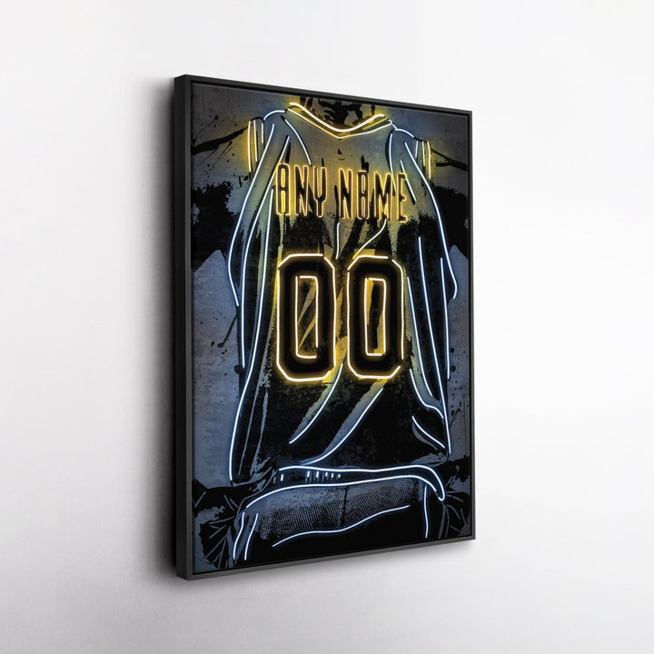 Indiana Pacers Custom Jersey Canvas | Neon Wall Art - CanvasNeon