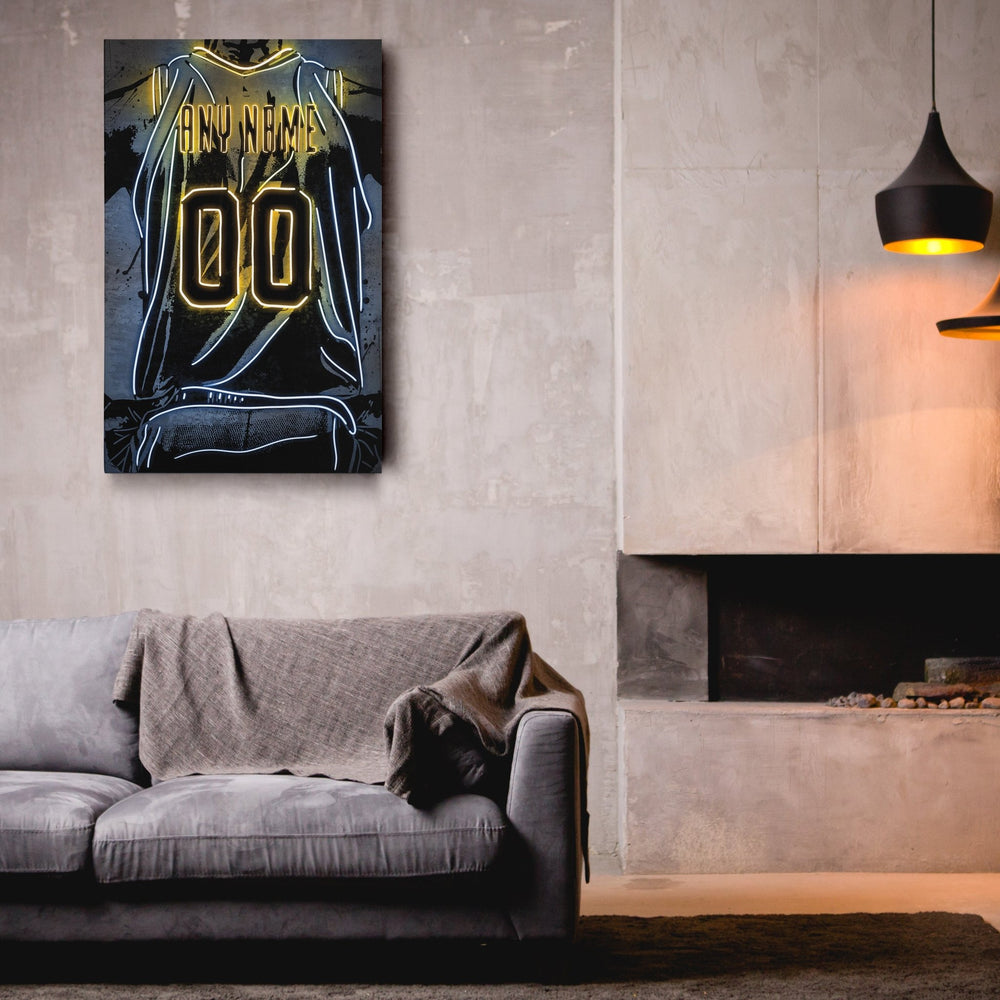 Indiana Pacers Custom Jersey Canvas | Neon Wall Art - CanvasNeon