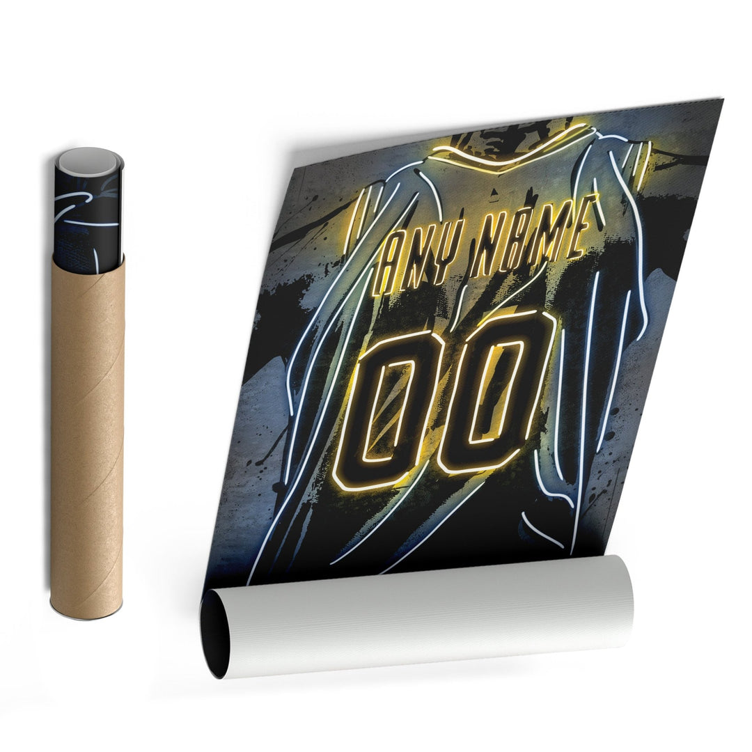 Indiana Pacers Custom Jersey Canvas | Neon Wall Art - CanvasNeon
