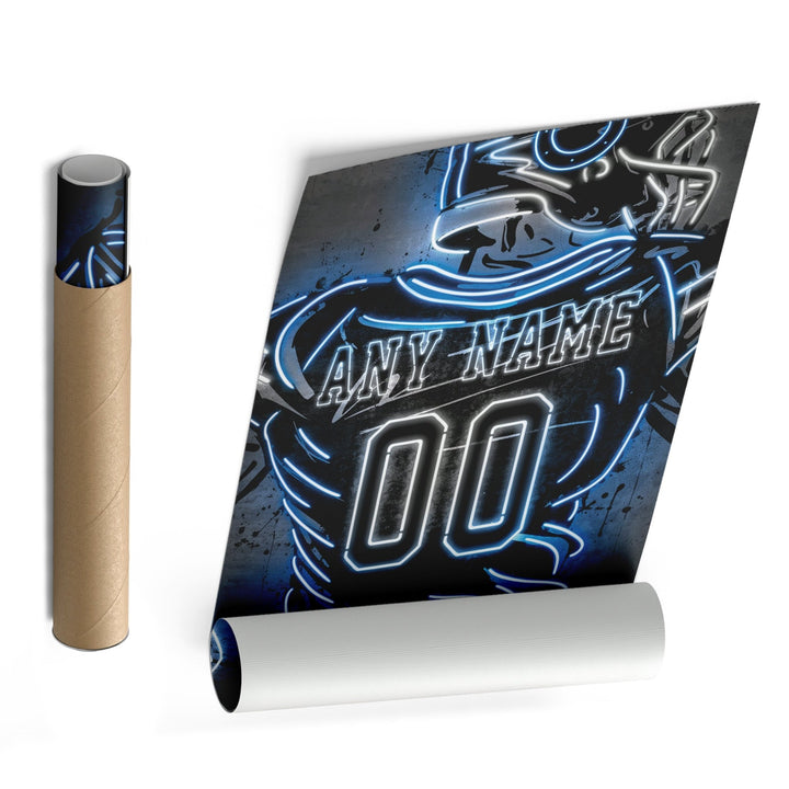 Indianapolis Colts Custom Jersey Canvas | Neon Wall Art - CanvasNeon