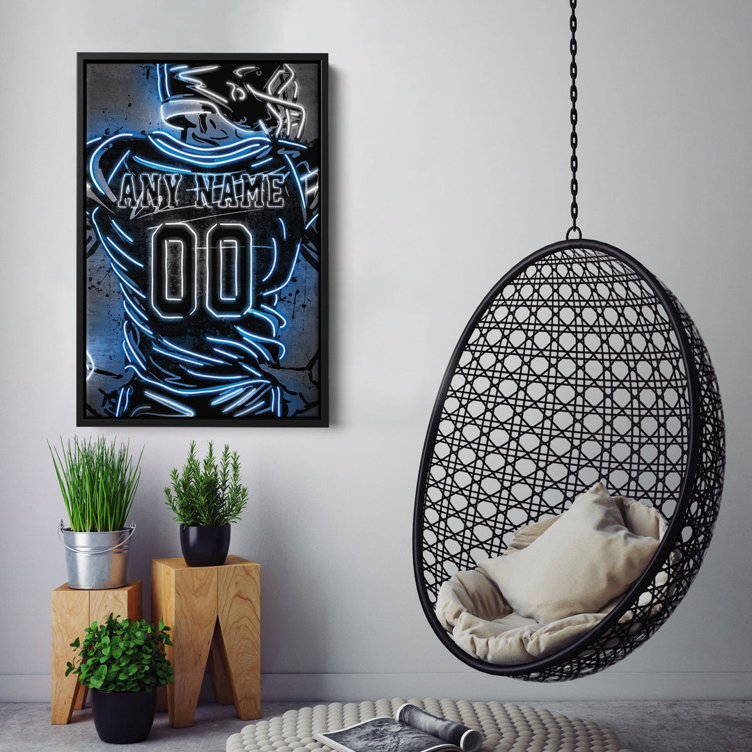 Indianapolis Colts Custom Jersey Canvas | Neon Wall Art - CanvasNeon