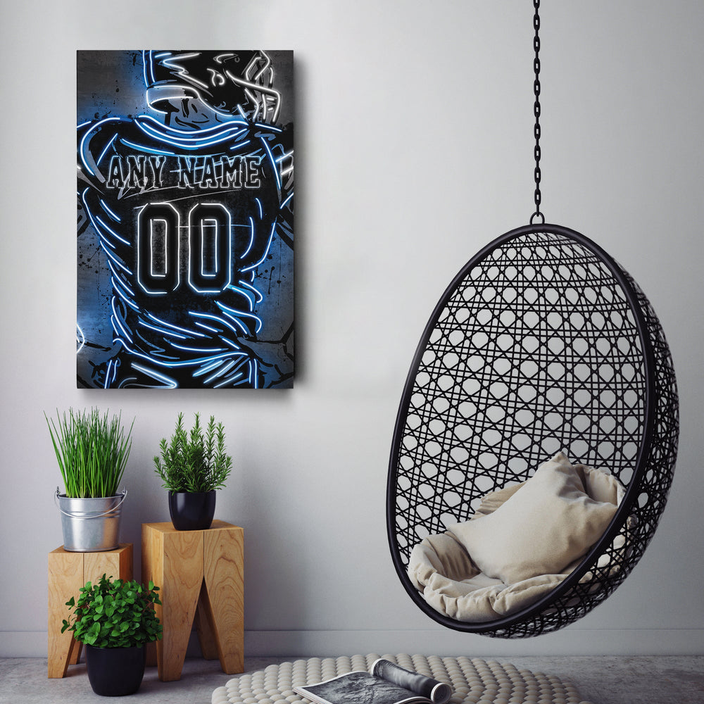 Indianapolis Colts Custom Jersey Canvas | Neon Wall Art - CanvasNeon