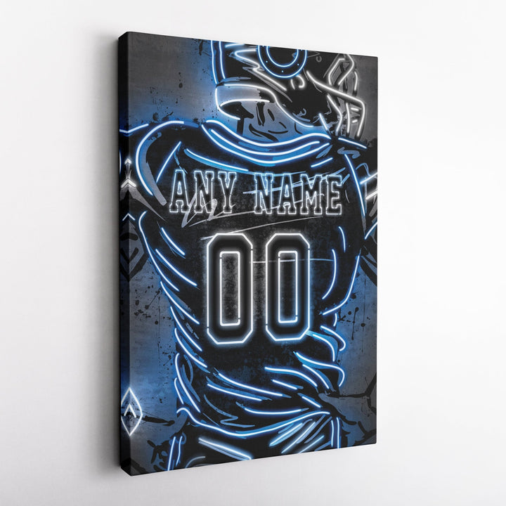Indianapolis Colts Custom Jersey Canvas | Neon Wall Art - CanvasNeon
