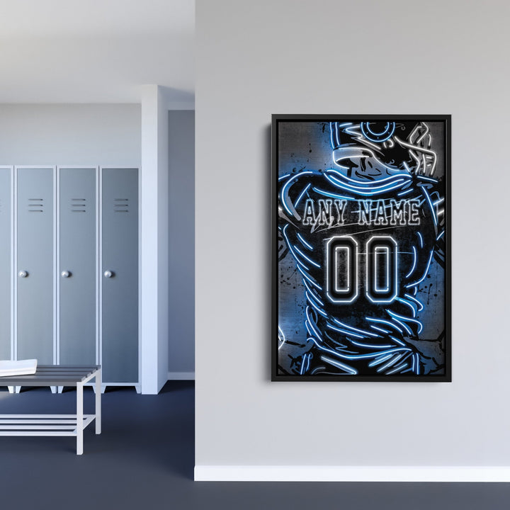 Indianapolis Colts Custom Jersey Canvas | Neon Wall Art - CanvasNeon