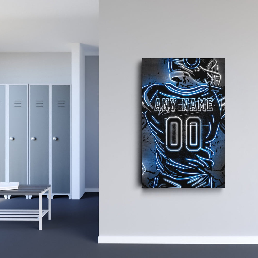 Indianapolis Colts Custom Jersey Canvas | Neon Wall Art - CanvasNeon