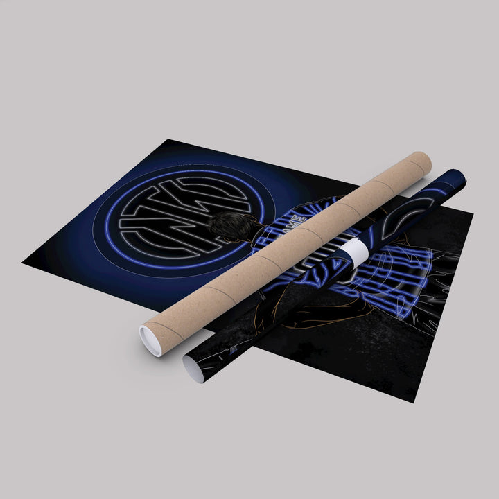 Inter Milan Personalized Jersey Canvas | Neon Wall Art - CanvasNeon