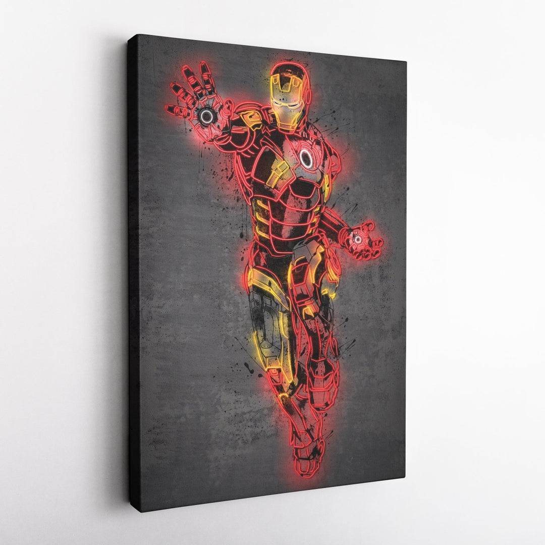 Iron Man Canvas | Marvel Neon Wall Art - CanvasNeon