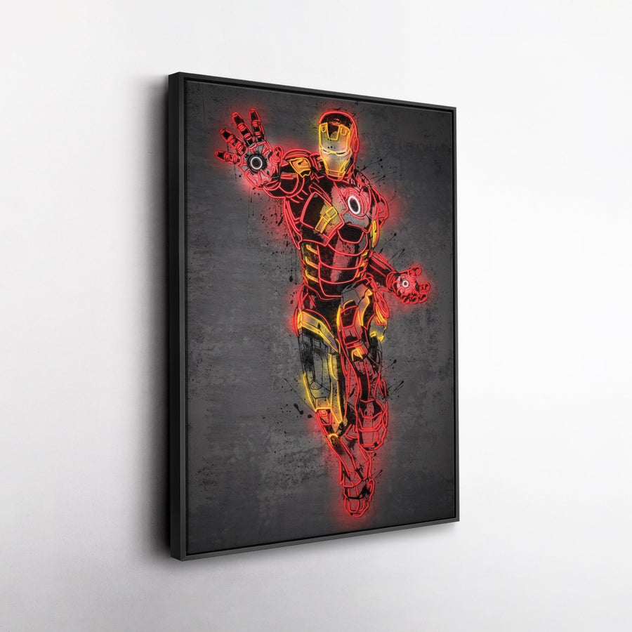 Iron Man Canvas | Marvel Neon Wall Art - CanvasNeon