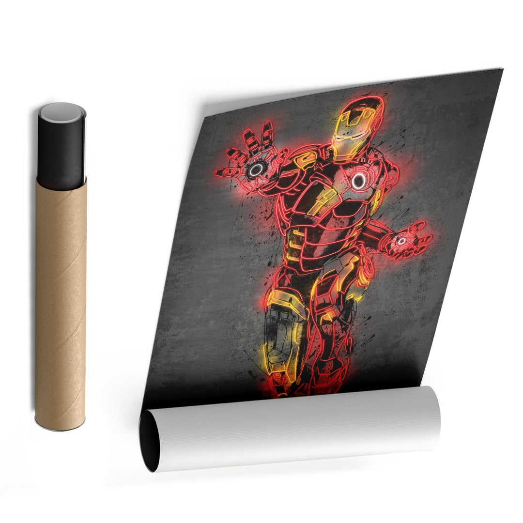 Iron Man Canvas | Marvel Neon Wall Art - CanvasNeon