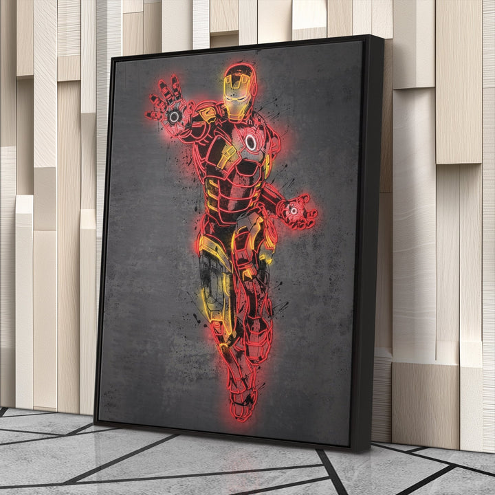 Iron Man Canvas | Marvel Neon Wall Art - CanvasNeon