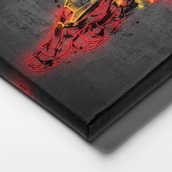 Iron Man Canvas | Marvel Neon Wall Art - CanvasNeon