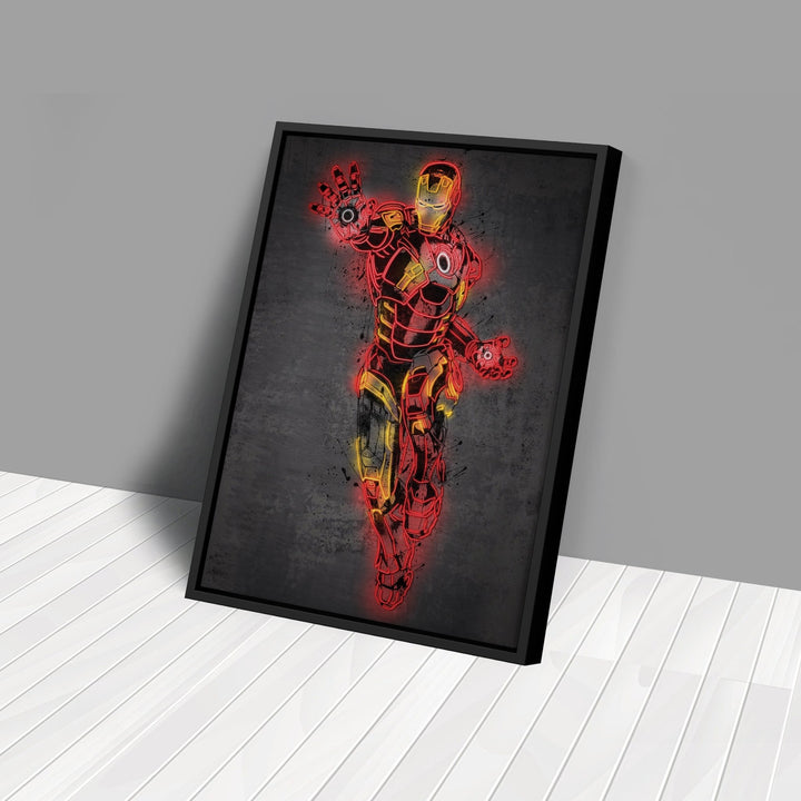 Iron Man Canvas | Marvel Neon Wall Art - CanvasNeon