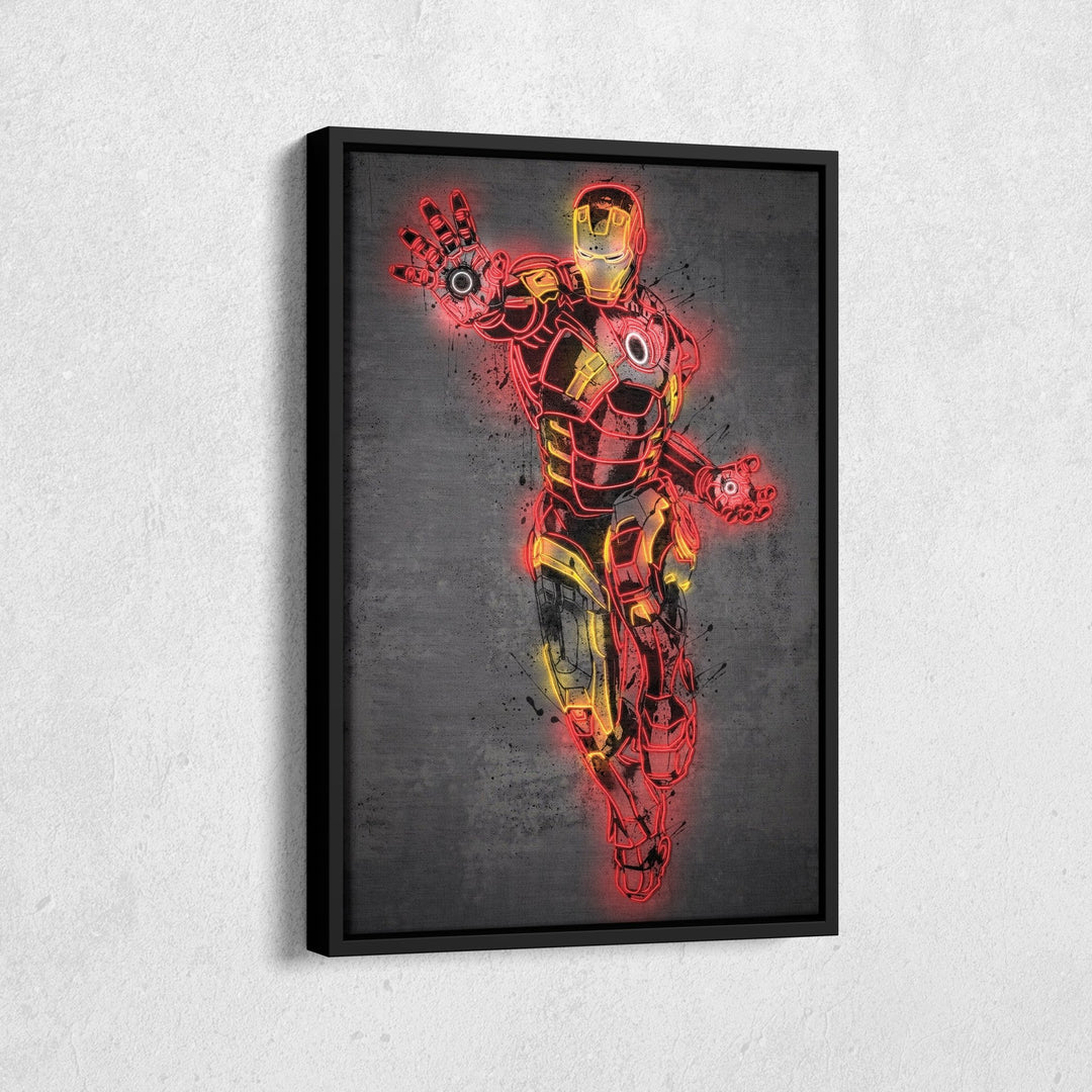 Iron Man Canvas | Marvel Neon Wall Art - CanvasNeon