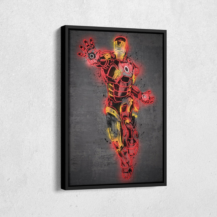 Iron Man Canvas | Marvel Neon Wall Art - CanvasNeon