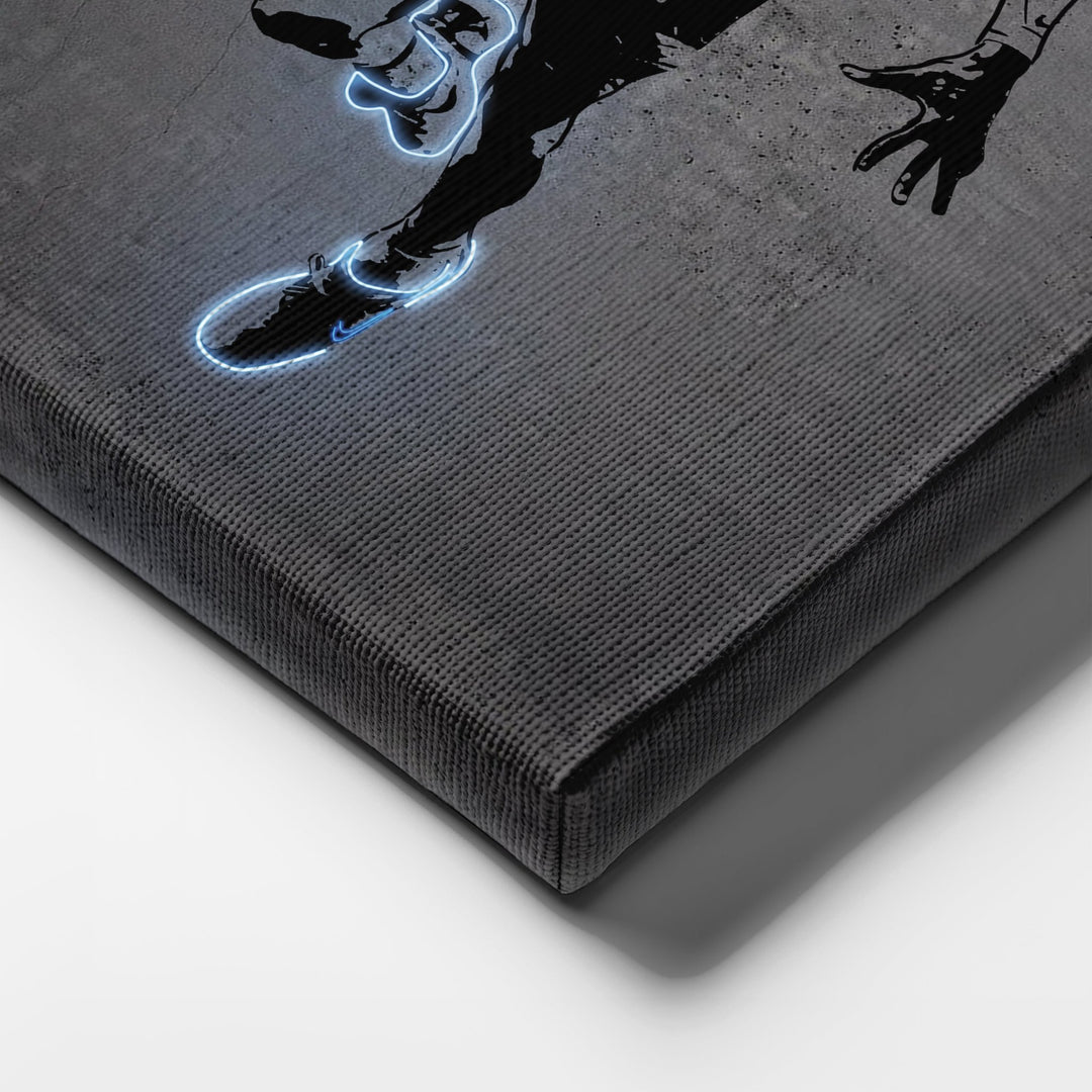 Ja Morant Neon Canvas Art | Modern Wall Decor for Grizzlies Fans - CanvasNeon