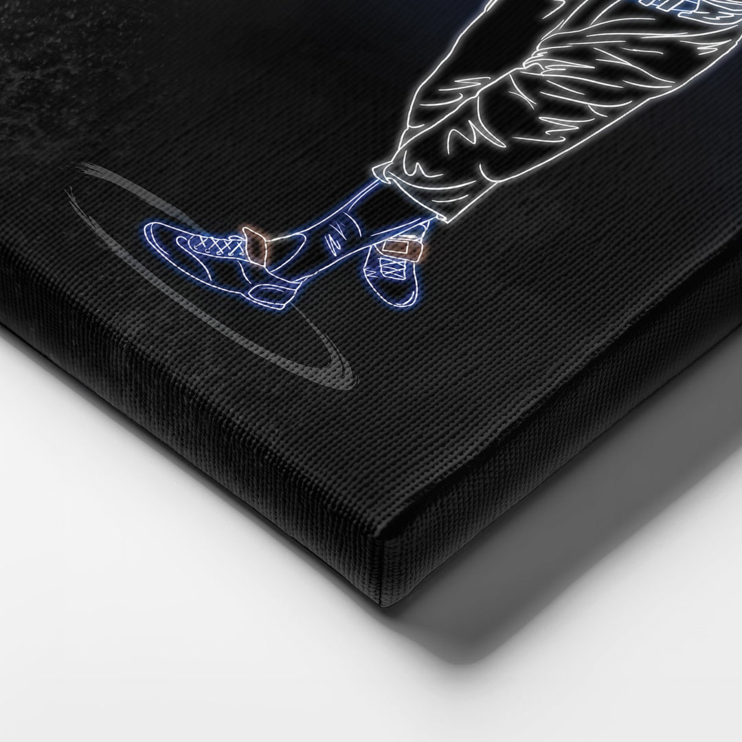 Jackie Robinson Neon Canvas Art | Dodgers Wall Decor - CanvasNeon