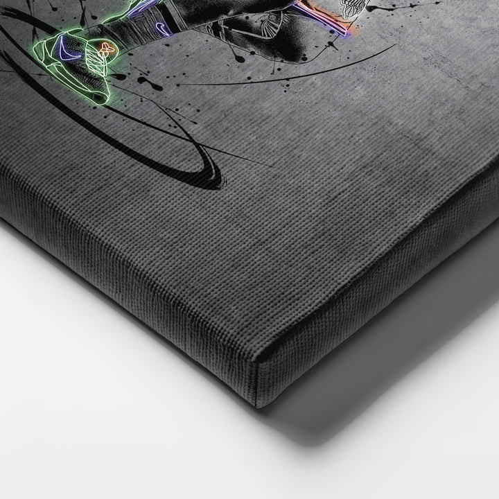 Jalen Brunson Neon Canvas Art | Modern Wall Decor for Knicks Fans - CanvasNeon