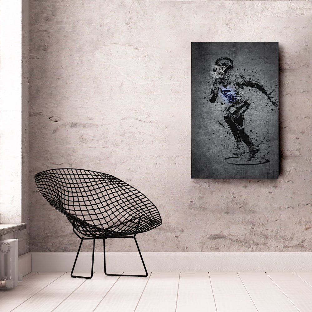 Jalen Ramsey Neon Canvas Art | Modern Wall Decor for Rams Fans - CanvasNeon