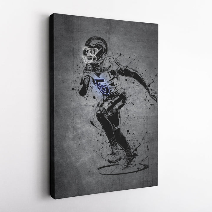 Jalen Ramsey Neon Canvas Art | Modern Wall Decor for Rams Fans - CanvasNeon