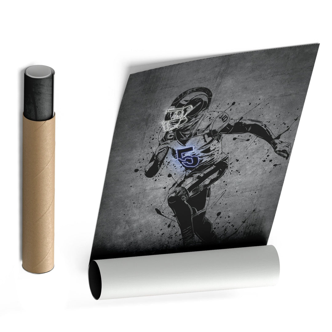 Jalen Ramsey Neon Canvas Art | Modern Wall Decor for Rams Fans - CanvasNeon