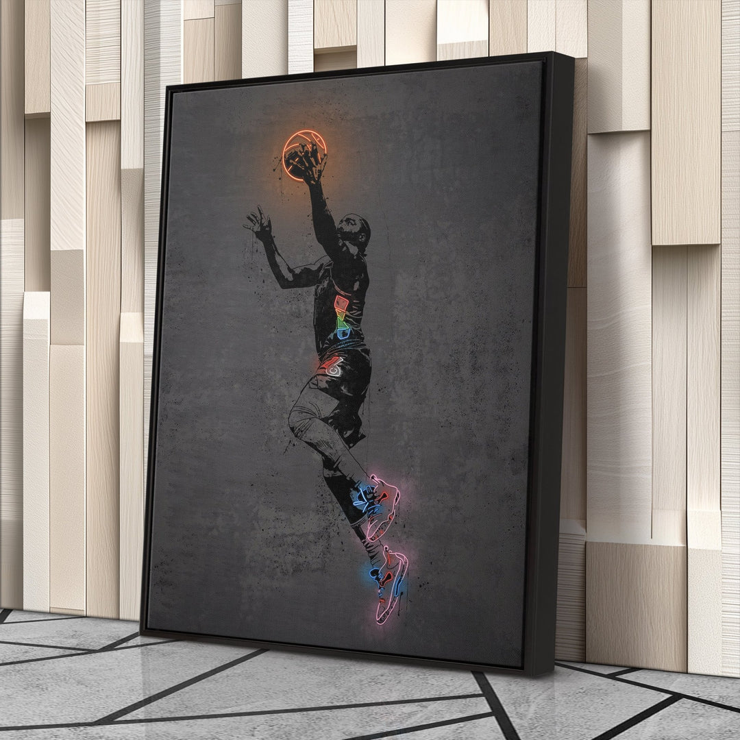 James Harden Neon Canvas Art | Modern Wall Decor for 76ers Fans - CanvasNeon