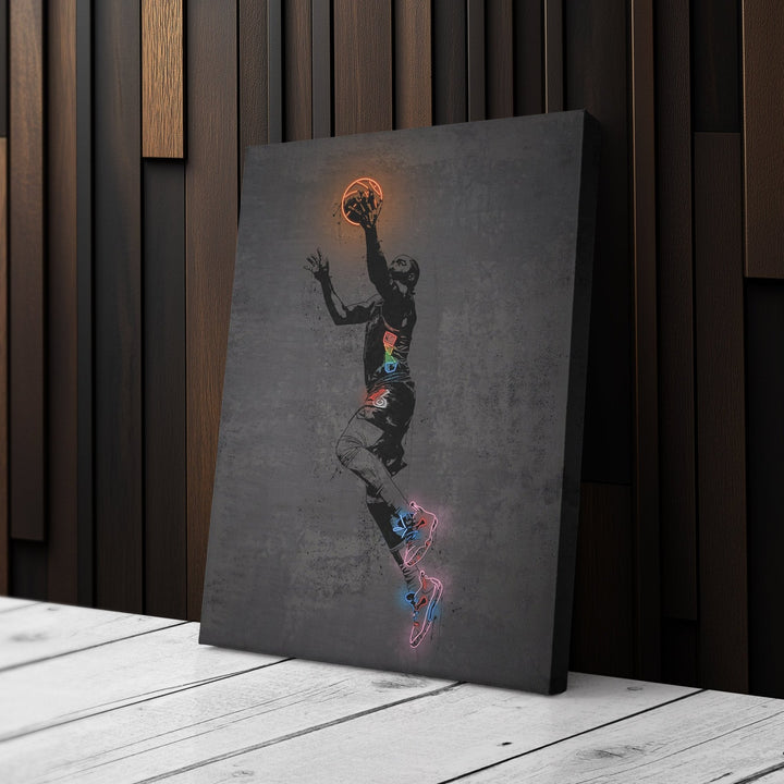 James Harden Neon Canvas Art | Modern Wall Decor for 76ers Fans - CanvasNeon