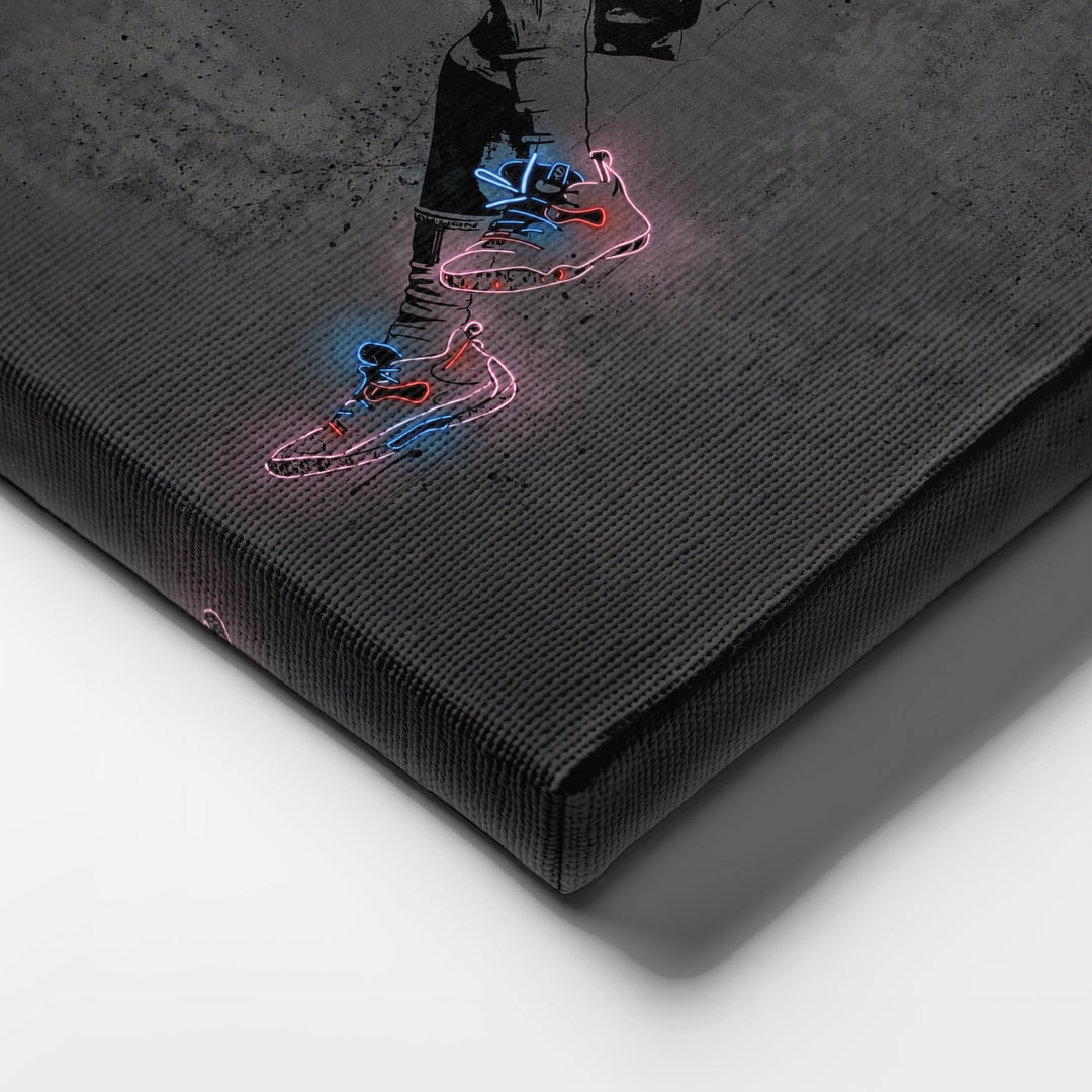 James Harden Neon Canvas Art | Modern Wall Decor for 76ers Fans - CanvasNeon
