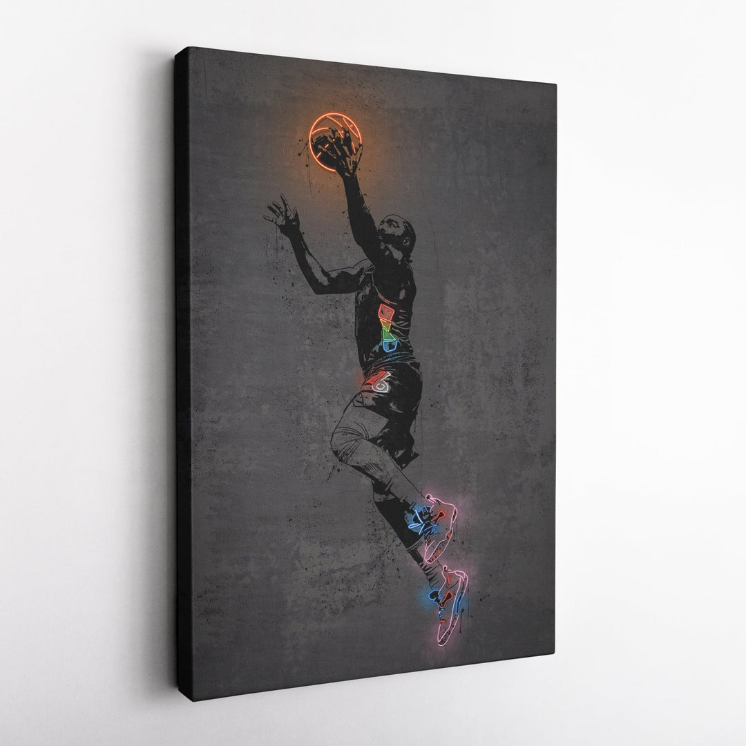 James Harden Neon Canvas Art | Modern Wall Decor for 76ers Fans - CanvasNeon