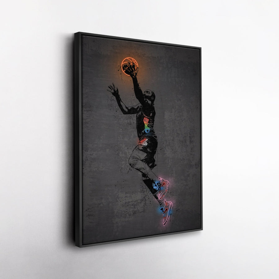 James Harden Neon Canvas Art | Modern Wall Decor for 76ers Fans - CanvasNeon