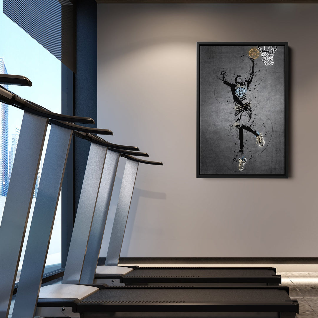 Jaren Jackson Jr Neon Canvas Art | Modern Wall Decor for Grizzlies Fans - CanvasNeon