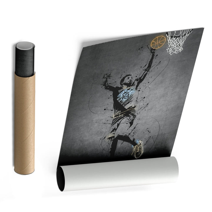 Jaren Jackson Jr Neon Canvas Art | Modern Wall Decor for Grizzlies Fans - CanvasNeon