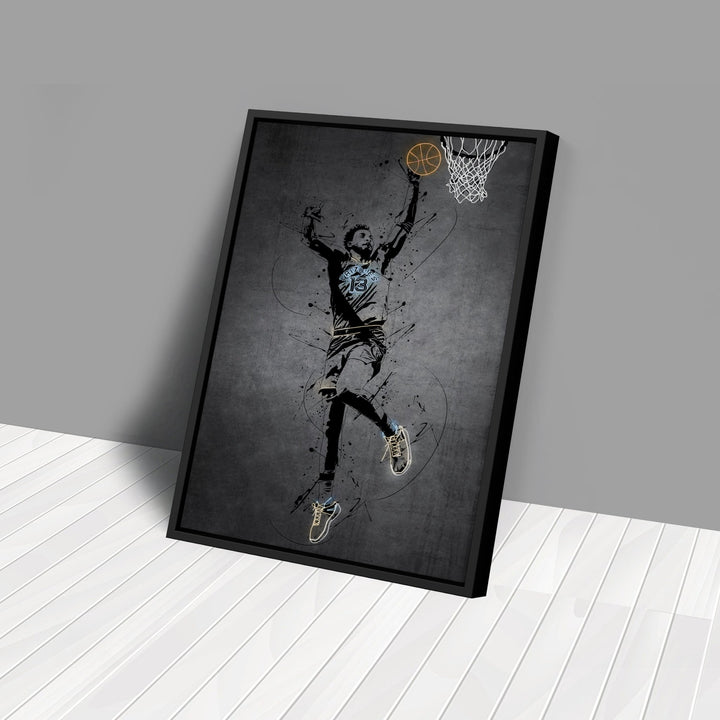 Jaren Jackson Jr Neon Canvas Art | Modern Wall Decor for Grizzlies Fans - CanvasNeon